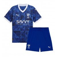 Camiseta Al-Hilal Primera Equipación Replica 2024-25 para niños mangas cortas (+ Pantalones cortos)